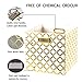 BAIST Foldable Storage Cube Bins 11 x 11 Collapsible Decorative Fabric Storage Cubes Organizer Cubbies Storage Cubes Woven Baskets for Storage, Closet, Food, Toys, Shelf (4-Pack, Gold Circle)
