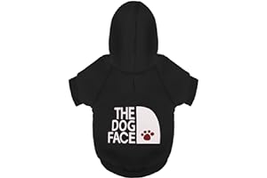 Paiaite Black Chihuahua Dog Hoodie: Keep Your Pup Warm and Stylish with a 'The Dog Face' Printed Sweatshirt Pet Clothes, and Sweater Coat All in One Perfect for Winter and Cool Summer Nights! Black M