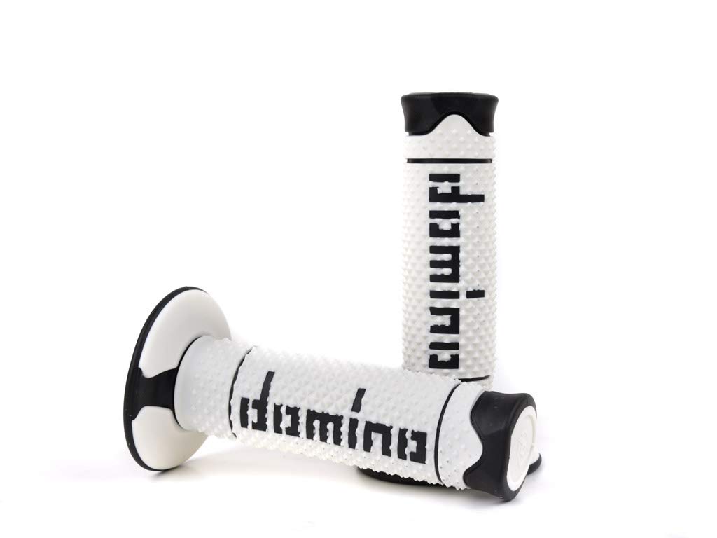 Unbekannt Domino Rubber Grip Offroad Right Diameter 22 mm Length 120 mm Closed White/Black A26041C404