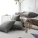 Home Brilliant Couch Pillow Covers Linen Square Throw Pillow Cases Cushion Covers for Bed, 18 x 18, Dark Grey, 4 Pack