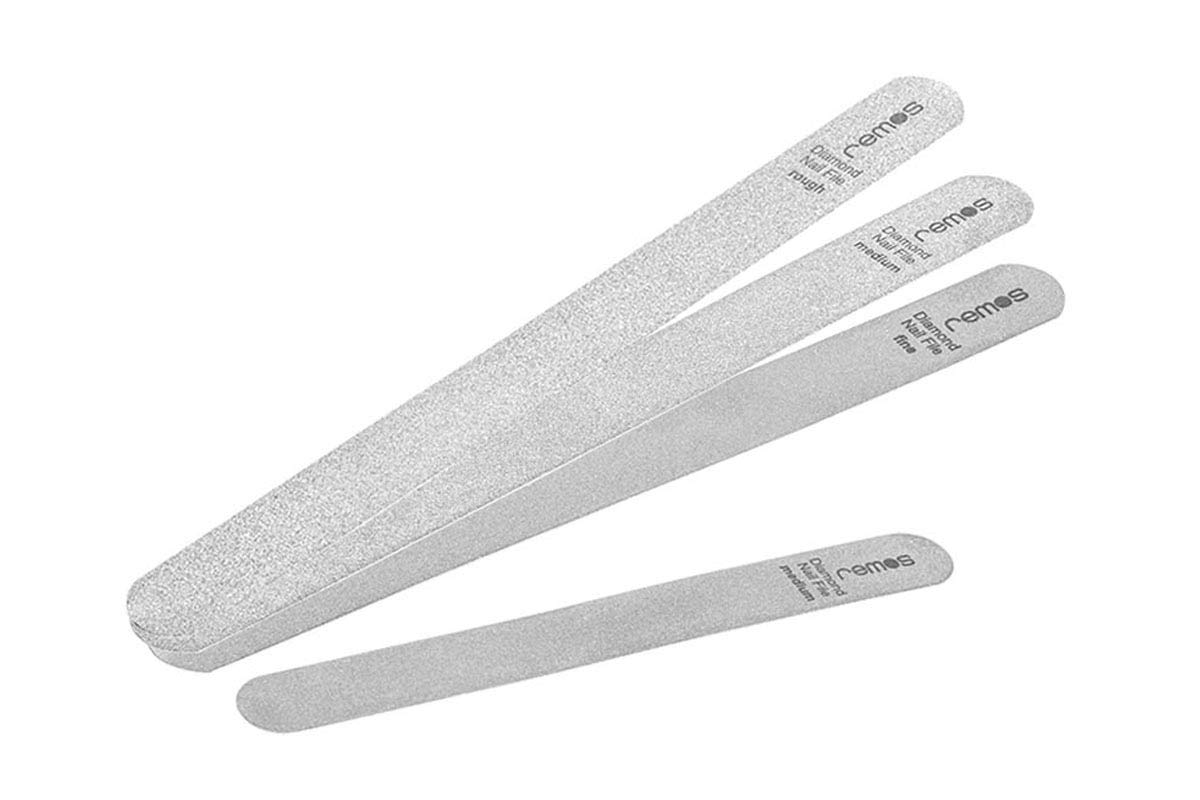 REMOS Diamond Nail File Flexi for Natural & Gel Nails - Set with 4-Files