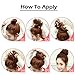 Fluffy Tousled Scrunchie Hair Bun With Elastic Rubber Band Premium Wrap On Hair Extensions Updo Chignon Donut Messy Ponytail Hairpiece Synthetic Wavy For Women(LIght Auburn Mix Dark Brown)