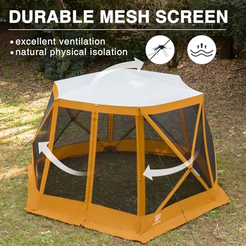 EVER ADVANCED 11.5x9.8ft Pop Up Gazebo Tent with Screened Walls, Instant Canopy for Outdoor Events image 23