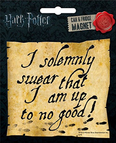 Ata-Boy Harry Potter Die-Cut Up to No Good Magnet for Cars, Refrigerators and Lockers