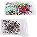Fidget-5 DIY Parts Pack - 14 Plastic Body Frame Shells, 14 Center Button Cap Covers, 5 Stainless Steel 608 Bearings, 15 Metallic Chrome Weight Balls - Make Your Own 5 Custom Color Spinners Build Kit