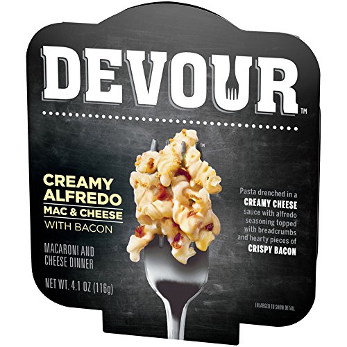 DEVOUR Creamy Alfredo Mac & Cheese with Bacon, 4.1 oz Bowl