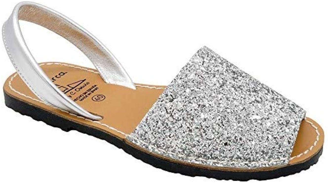 plain silver sandals