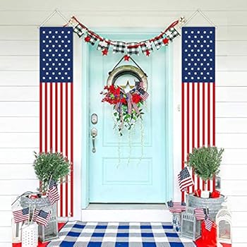 Amazon Com 4th Of July Porch Sign Patriotic Door Decoration