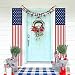 ORIENTAL CHERRY Patriotic Decorations for Labor Day-4th of July Decor-Hanging American Flag Banners Stars and Stripes Porch Sign-Fourth of July Party Supplies Indoor Outdoor-Red White Blue (2 Pcs)
