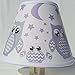 Purple Owl Night Lights/Owl Nursery Decor with Stars and Moons (Purple Owl Night Light)