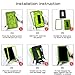 XIQI Tab A 8.0 Case, Three Layer Hybrid Rugged Heavy Duty Shockproof Anti-Slip Case Full Body Protection Cover for Tab A 8.0 inch,Black/Lemony Green