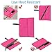 ISHAKO Flat iron Heat Resistant Case and Mat 2 in 1 Hair Straightener Travel Pouch for Any Straightener, Curling Iron Storage, Convenient Hair Styling Tool Storage (Full Size, Hot Pink)