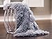 Chanasya Super Soft Faux Fur Fake Sheepskin Grey Sofa Couch Stool Casper Vanity Chair Cover Rug/Solid Shag Area Rugs For Living Bedroom Floor - Slate Blue Grey 2ftx3ft