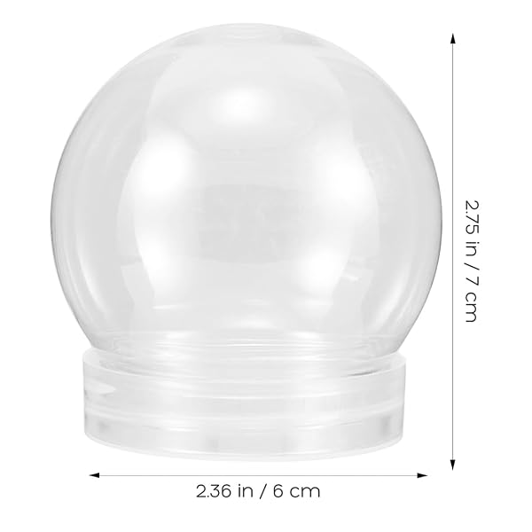BESTOYARD 30 PCS SNOW GLOBE JAR, 3-INCH DIY WATER GLOBES DIY DOME FILLABLE SCREW OFF CAP EMPTY FOR VALENTINES, CHRISTMAS ORNAMENTS, CUSTOM PARTY CRAFT