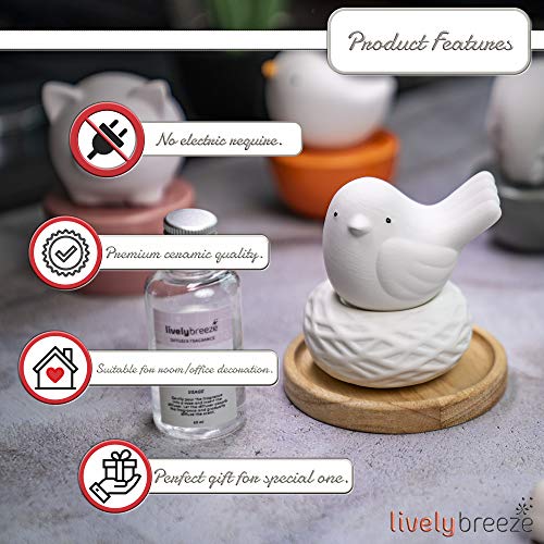 Lively Breeze Little Bird Nest, NonElectric Ceramic Diffusers for