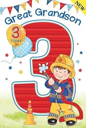 Great Grandson 3rd 3 Today Happy Birthday Card With A Lovely Verse