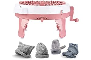 Tyiagle Knitting Machines 48 Needles Spinning for Beginner Adults & Kids Smart Knitting Weaving Loom with Row Counter Crochet Machine for Sock Hat Scarf Knitting & Crochet Supplies (48needles)