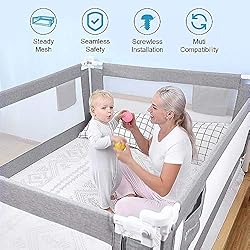 SURPCOS Bed Rails for Toddlers -New Upgraded Extra