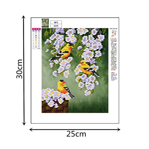 DEESEE(TM) 5D Flower Diamond Rhinestone Pasted Embroidery Painting Cross Stitch Home Decor (G(25×30cm)) - Thumbnail 4