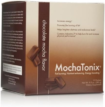 MochaTonix chocolate mocha flavor dietary supplement 10 Travel Packets net wt. 9.9oz.