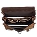 Texbo Men's Thick Cowhide Leather 16 Inch Laptop Shoulder Messenger Bag Briefcase Tote
