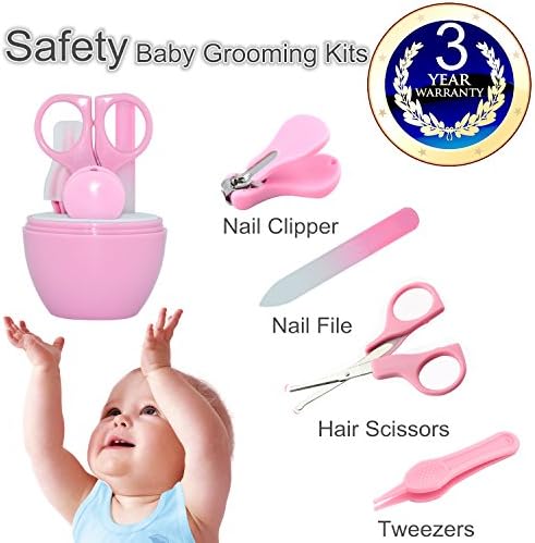 Baby Nail Clippers, Baby Manicure Set, Nursery Care Kit For Newborn, Infant Comfy Nail Kit, Toddler Nail Grooming; Baby Nail Trimmer; Nail Clippers + Scissors + Tweezers+Nail File