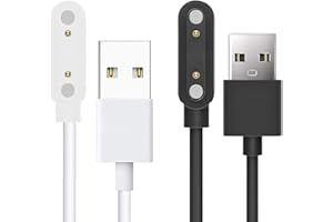 Sahouden Magnetic USB Charging Cable for LIGE Smart Watch K55 1.85 Inch - Compatible With LIGE K55 (Black+White)