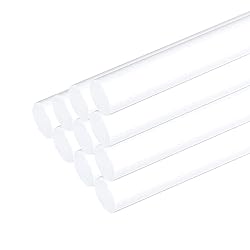 MECCANIXITY 10pcs Acrylic Round Rods 3/8" x