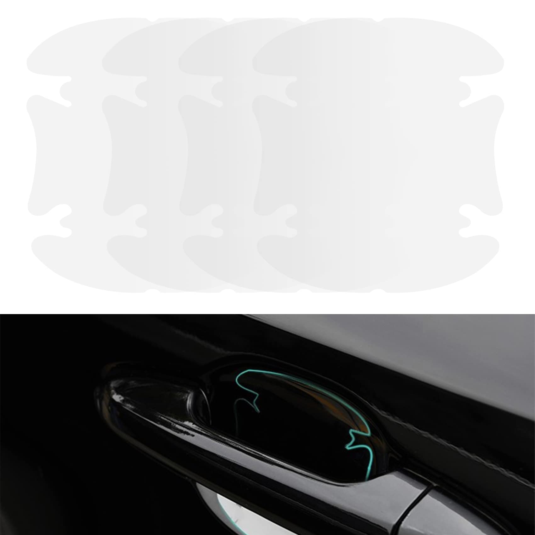 ASUBHA 4PCS Car Door Handle Scratch