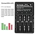 Universal Battery Charger, DUTISON Smart 4-Slots Rechargeable Li-ion Battery Charger for 18650 18500 18490 18350 17670 17650 16650 16500 14500 10440