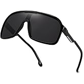 FEISEDY Fashion Polarized Sunglasses Oversized One Piece Reflective Lens Sports Sun Glasses B0122