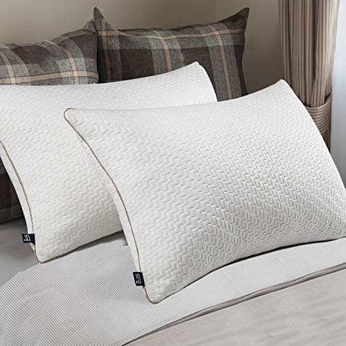 BedStory Pillows for Sleeping 2 Pack, King Size Bed Pillows with Bamboo