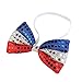 PBPBOX Veterans Day Decorations with Red, White, Blue Hat, Bow Tie, Shutter Glasses, A Flag and A Horn for Patriotic Party