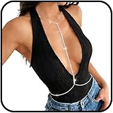 Bounzhi Sexy Rhinestone Body Chain Crossover Bra Crystal Body Jewelry Bikini Beach Body Necklace for Women