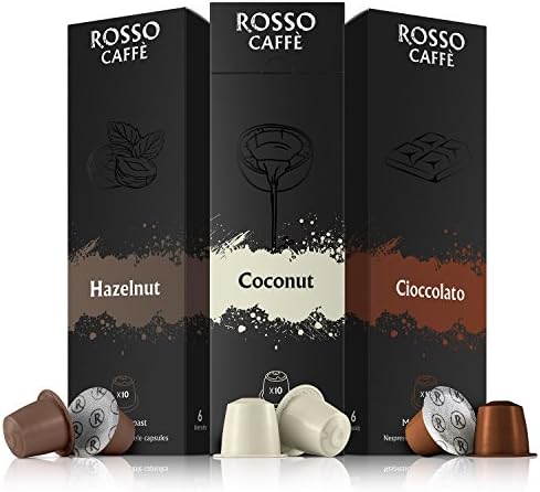 Nespresso Compatible Capsules - Island Flavors Pack (60 Pods) - Fit to All Original Line Machines - By Rosso Caffe