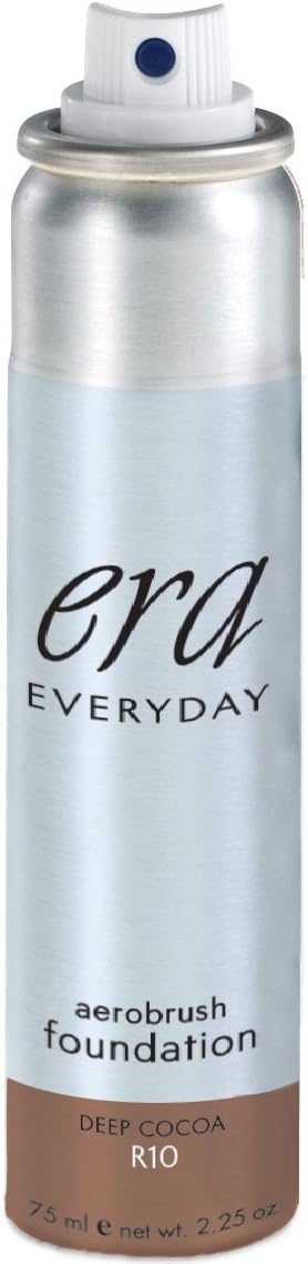ERA Everyday Aerobrush Foundation Makeup, R10 Deep Cocoa, 2.25 Ounce