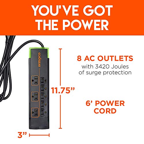 1 Echogear+Profile+Surge+Protector+Outlets