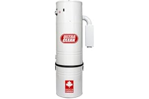 ULTRA CLEAN LOGO Ultra Clean SC200 Central Vacuum System Power Unit with Ametek Tangential Bypass Motor Up to 7,500 sq.ft Homes – Made in Canada White