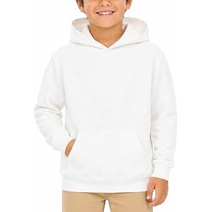 Boys Girls Hoodie, Kids Pullover Sweatshirt, Cotton Midweight Hooded Top | Soft Cotton Fabric for Comfortable Everyday Wear