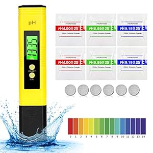 Mture Digitale pH-meter met lcd-display, ATC-waterkwaliteitstester voor drinkwater, hydrocultuur, aquarium en…