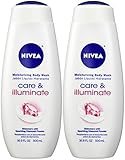 NIVEA Care & Illuminate Moisturizing Body Wash, Shimmers With Sparkling Diamond Powder 16.9 oz ( Pack of 2 )