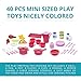 Little Treasures 40 Pcs MINI SIZED Toy Cooking Pretend Play Food Set