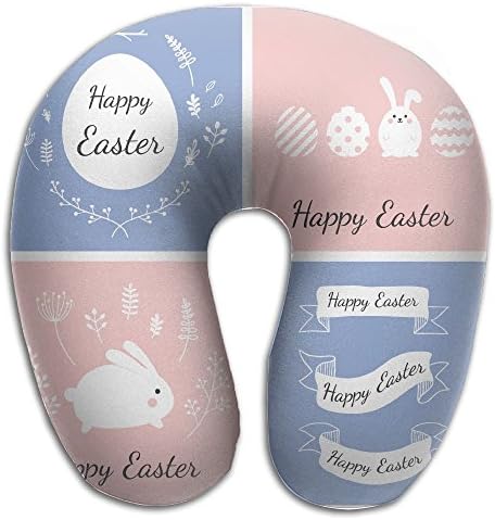 GDUTB17 U-shaped Memory Foam Happy Easter Day Neck Pillow Soft Travel Pillow Airplane Car Office Pillow For Adult And Kids