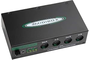 KVSERT MIDI Box Musical Instruments USB MIDI Interface Thru Box 64 MIDI Channels
