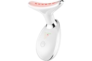 ALIXUMISS Neck Face Massager Face Sculpting Tool 3 Colour Modes and Vibration for face lift device for Double Chin,White