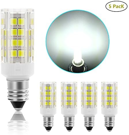 [Pack of 5]SHKNH Candelabra E12 Base Led Light Bulb 3.5W, Repalcement 40W E12 Halogen Lamp,350Lm, JD T4 Bulb, for Ceilling Fan, Indoor Decorative Lighting