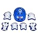 ASIBT Kid's Skateboard Helmet Sets Cycling Roller Skating Helmet Elbow Knee Pads Wrist Sport Safety Protective Guard Gear Set for Children of age 3-8 years old(Blue)