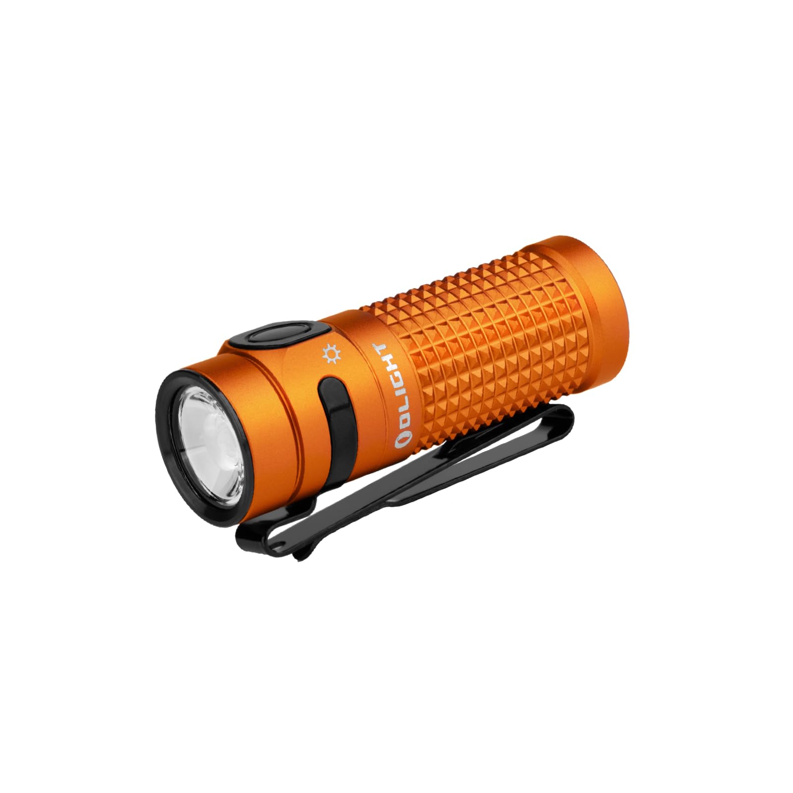 OLIGHT Baton4 Rechargeable EDC Flashlight, Bright Small Flashlight 1300 Lumens with MCC Charging Cable, IPX8 Waterproof, Multiple Modes Pocket Light for Home, Camping, and Emergencies (Orange) Image
