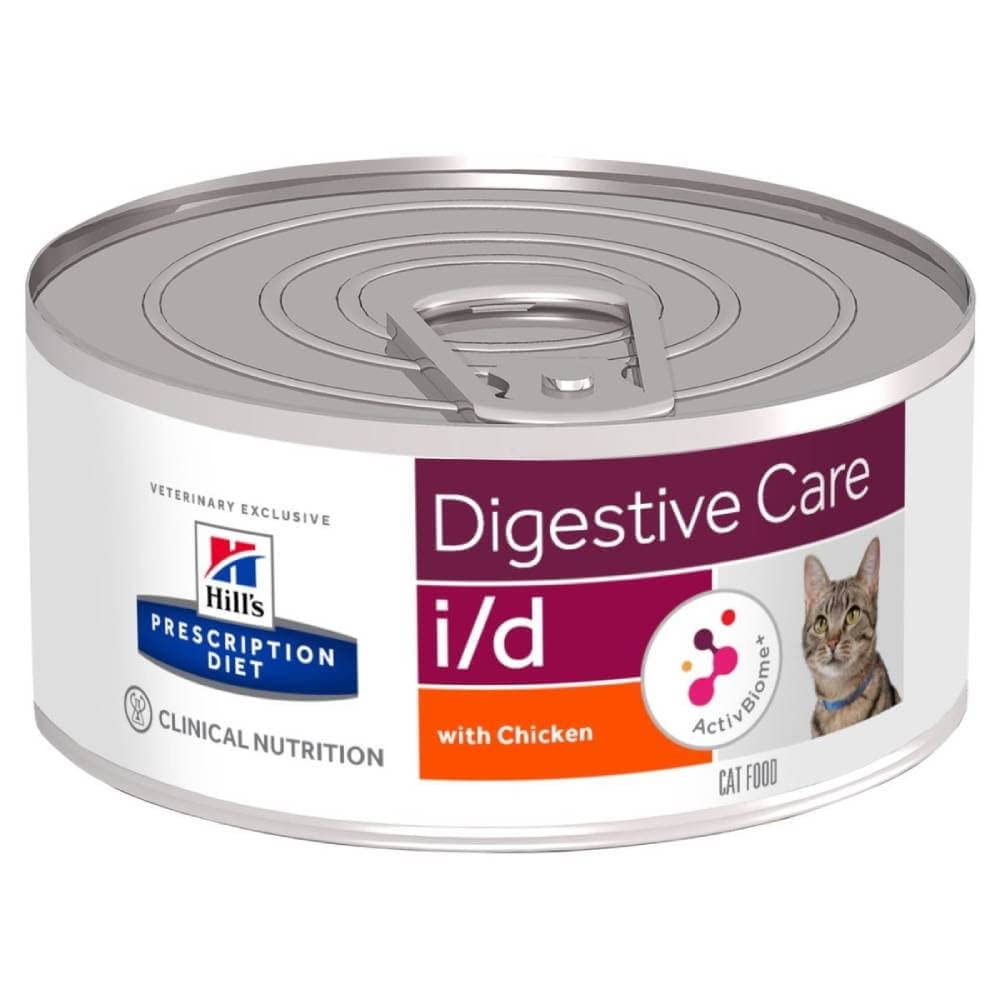 Hill's' S Prescription Diet i/d Feline Food Digestive Health Cat Chicken 24 x 156g