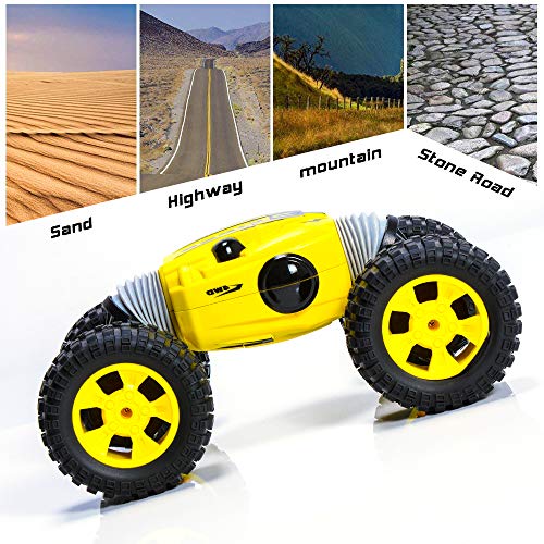 RC Car - 2.4 GHZ Remote Control Car 4WD Dual Motors Off-Road Vehicles Rock Crawler Hobby Cars, 2-Side Driving High Speed Monster Truck Rechargeable Electric Racing Car - Thumbnail 2